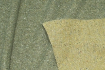 Двусторонний шерстяной трикотаж с добавлением шёлк  зелёно-оливкового цвета