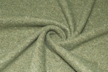 Двусторонний шерстяной трикотаж с добавлением шёлк  зелёно-оливкового цвета