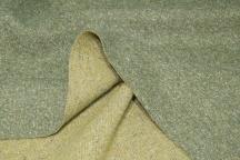 Двусторонний шерстяной трикотаж с добавлением шёлк  зелёно-оливкового цвета