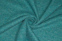 Двусторонний шерстяной трикотаж с шёлком тёмного глубокого цвета морской волны