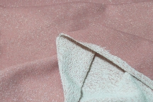 Трикотаж футер 3-х нитка петельный с люрексом. Розовый люрекс 19-09л