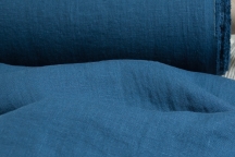 Лён костюмно-плательный умягченный морская волна. Энзимная стирка.