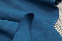 Лён костюмно-плательный умягченный морская волна. Энзимная стирка.