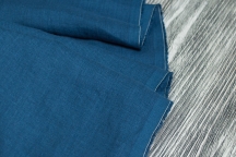 Лён костюмно-плательный умягченный морская волна. Энзимная стирка.