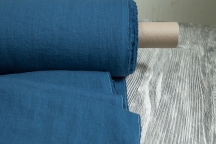 Лён костюмно-плательный умягченный морская волна. Энзимная стирка.