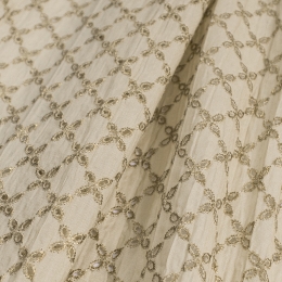 Итальянский хлопок-шитьё средне-бежевого цвета