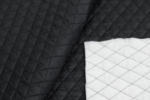 Курточная стёганая ткань чёрного цвета.