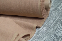 Лён костюмно-плательный плотный миндальный. Энзимная стирка. Лён костюмно-плательный плотный миндальный. Энзимная стирка.