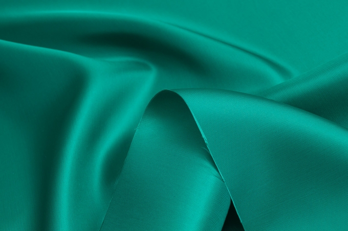 Подкладочная ткань светлого изумрудного цвета. Артикул 89654.10