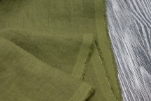 Лён умягченный оливка 250см. Энзимная стирка. Лён умягченный оливка 250см. Энзимная стирка.