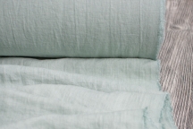 Лён костюмно-плательный умягченный мята с эффектом мятости Лён костюмно-плательный умягченный мята с эффектом мятости