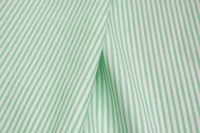 Блузочно-плательный хлопок салатовая полоска
