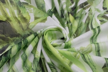 Блузочно-плательный хлопковый батист зеленый бамбук