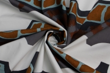 Хлопковый поплин с дизайнерским принтом