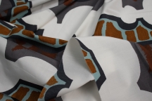 Хлопковый поплин с дизайнерским принтом