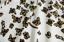 Костюмный хлопок с эластаном Moschino бабочки