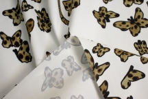 Костюмный хлопок с эластаном Moschino бабочки