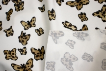 Костюмный хлопок с эластаном Moschino бабочки