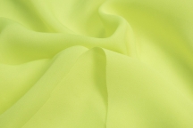 Натуральный шелковый креп-шифон цвета желтого лайма