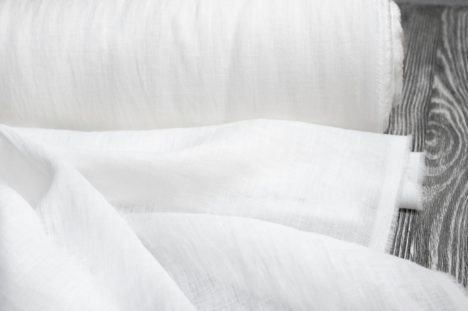 Light Weight Linen Stone Washed white 