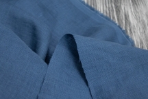 Лён плательный умягченный синий. Энзимная стирка Лён плательный умягченный синий. Энзимная стирка