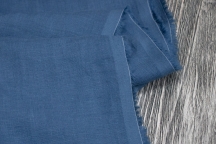 Лён плательный умягченный синий. Энзимная стирка Лён плательный умягченный синий. Энзимная стирка