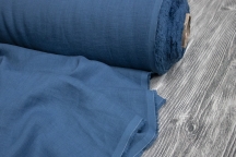 Лён плательный умягченный синий. Энзимная стирка Лён плательный умягченный синий. Энзимная стирка