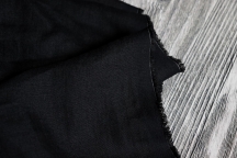 Лён костюмно-плательный умягченный черный. Энзимная стирка. Лён костюмно-плательный умягченный черный. Энзимная стирка.