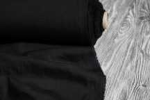 Лён костюмно-плательный умягченный черный. Энзимная стирка. Лён костюмно-плательный умягченный черный. Энзимная стирка.