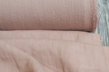 Лён костюмно-плательный розовая пудра. Энзимная стирка.