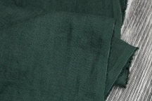 Лён костюмно-плательный плотный темный изумруд 260г/м2 с эффектом мятости Лён костюмно-плательный плотный темный изумруд 260г/м2 с эффектом мятости