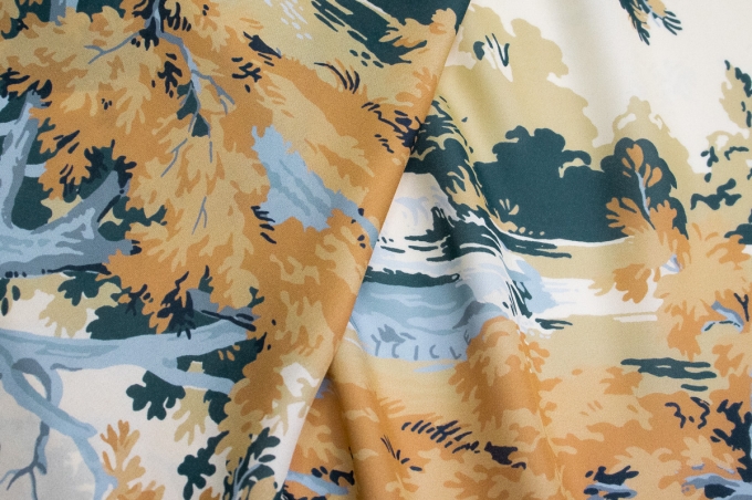 Итальянский шёлковый крепдешин