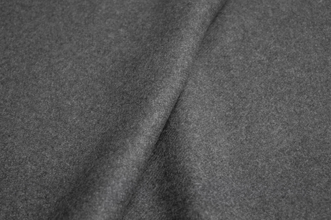 Пальтовая шерсть темно-серый меланж.