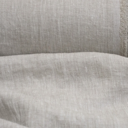 Un-dyed grey melange suit-sweatshirt linen with crinkle effect