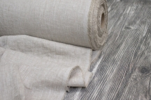 Un-dyed grey melange suit-sweatshirt linen with crinkle effect