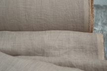 Лён плательный кофе с молоком с эффектом мятости