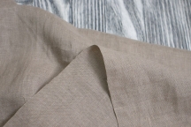 Лён плательный кофе с молоком с эффектом мятости