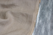 Лён плательный кофе с молоком с эффектом мятости