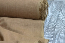 Лён плательный cветло-коричневый с эффектом мятости