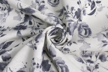 Linen Floral Fabric 06C226