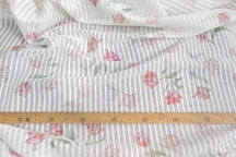 Льняной тюль лен с хлопком 260см тюльпаны