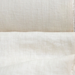 Medium Weight Linen Stone Washed milky cream