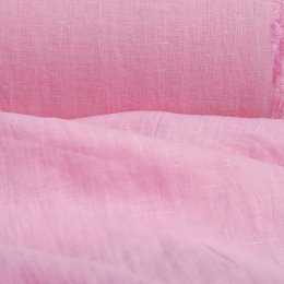 Medium Weight Linen Stone Washed Pink Barbie pink
