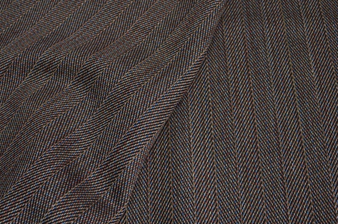 Итальянская костюмная шерсть-жаккард ёлочка