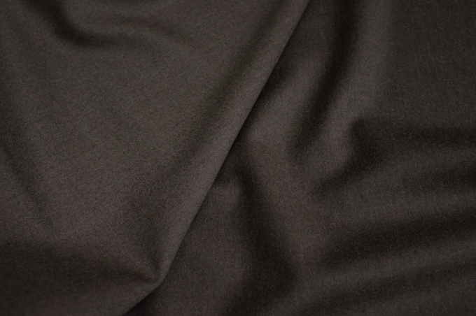 Итальянская костюмная шерсть-фланель шоколад