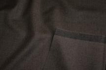 Итальянская костюмная шерсть-фланель шоколад