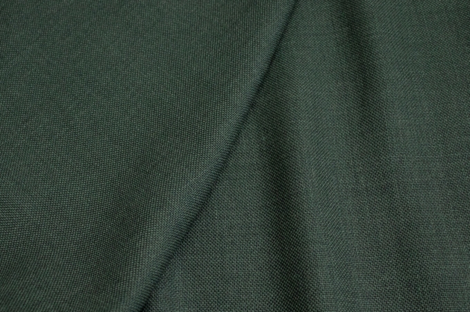 Итальянская костюмная шерсть изумрудно-зелёная