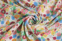 Блузочно-плательная креповая вискоза луговые цветы Блузочно-плательная креповая вискоза луговые цветы