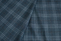 Итальянская костюмная шерсть лазурная клетка