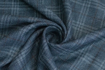 Итальянская костюмная шерсть лазурная клетка